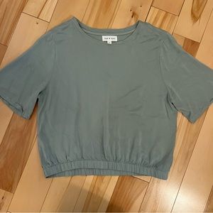 Cloth + Stone Short Sleeve Blouse L